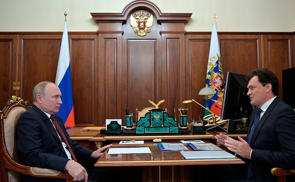 Meeting with Aeroflot CEO Mikhail Poluboyarinov.