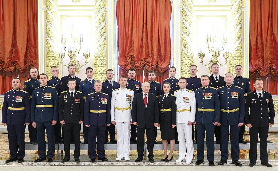 With graduates of higher military schools.