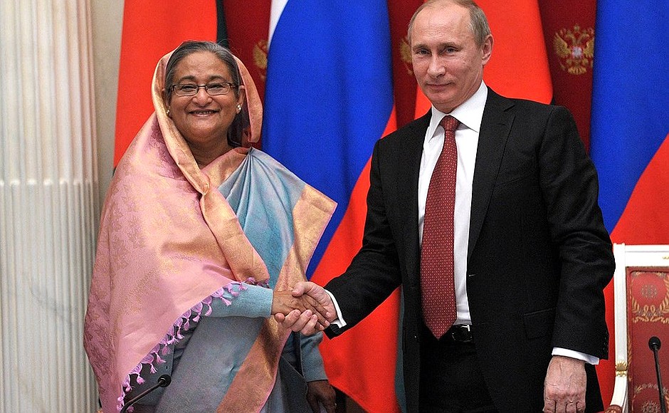 With Prime Minister of Bangladesh Sheikh Hasina.