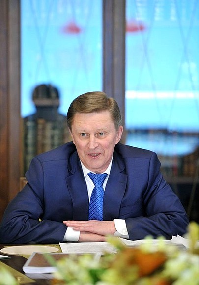 Chief of Staff of the Presidential Executive Office Sergei Ivanov at the meeting of the Moscow Kremlin museums’ Board of Trustees.