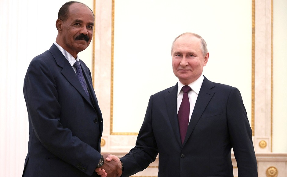 With President of Eritrea Isaias Afwerki.