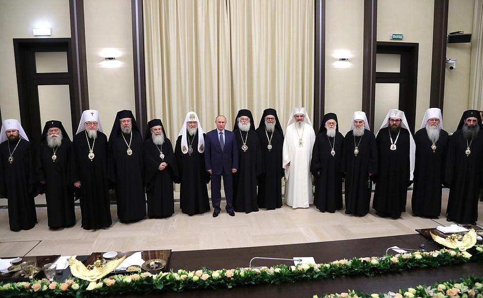 With the heads of delegations of the local Orthodox churches.