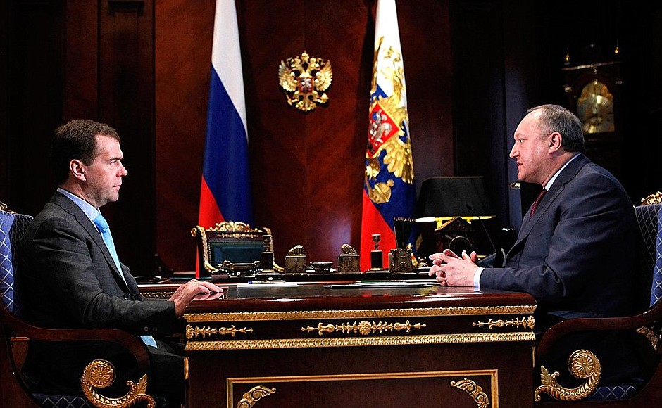 С губернатором Камчатского края Владимиром Илюхиным.