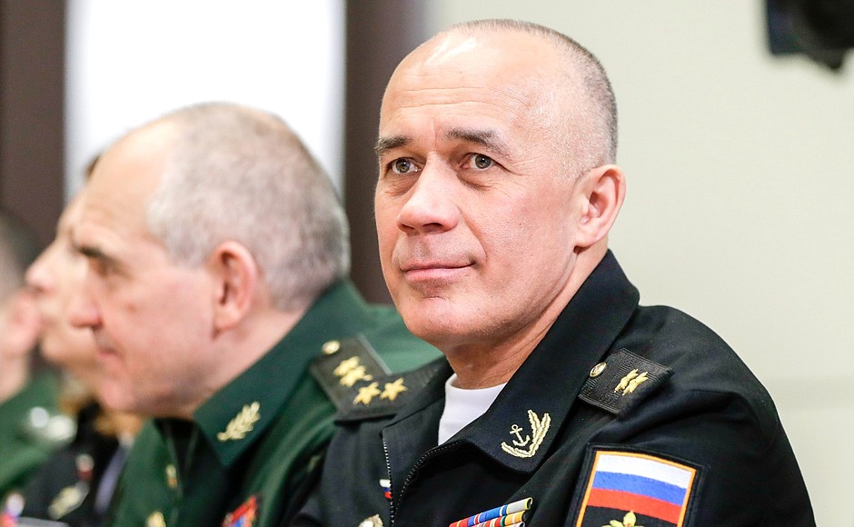 First Deputy Chief of the Main Organisation and Mobilisation Directorate of the General Staff of the Armed Forces Yevgeny Burdinsky before the meeting with Defence Ministry leadership and defence industry heads.