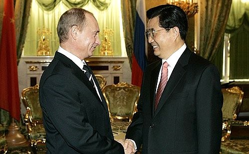 With President of China Hu Jintao.