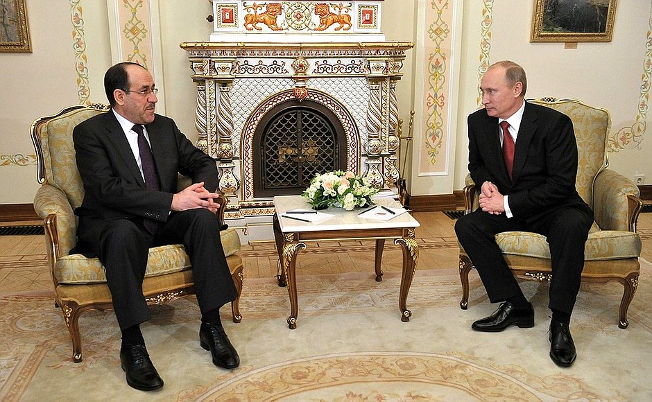 With Iraqi Prime Minister Nouri al-Maliki.
