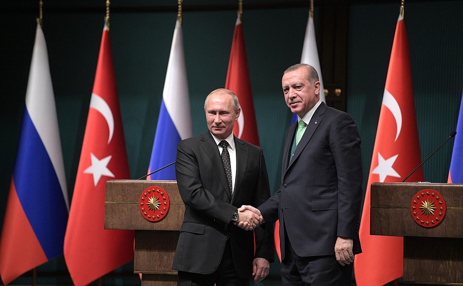 По окончании заявлений для прессы по итогам российско-турецких переговоров.