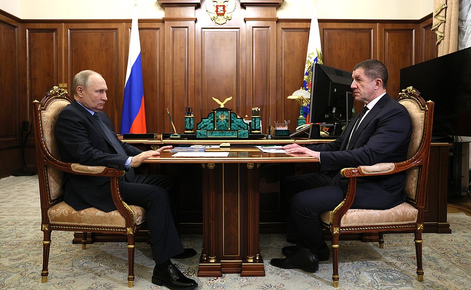 With Rostelecom President Mikhail Oseyevsky.