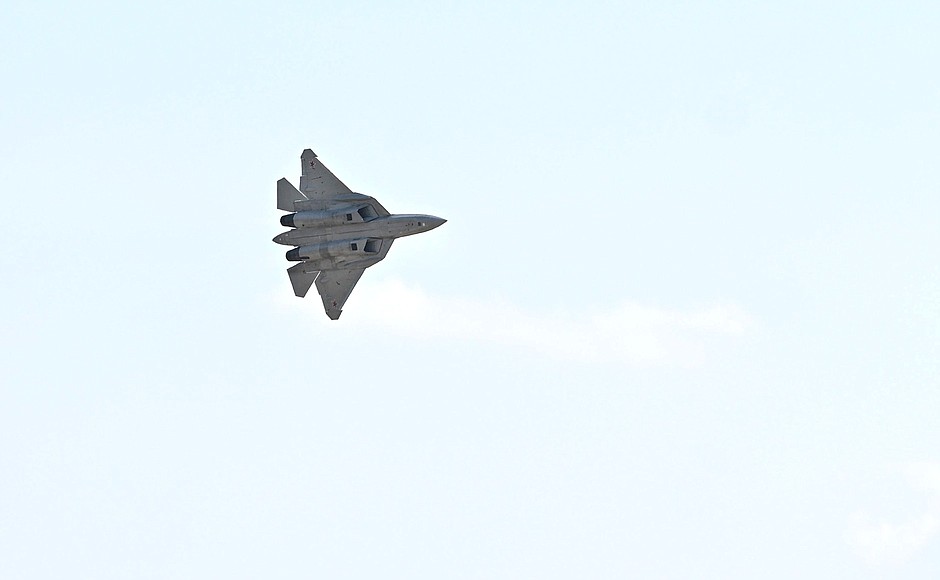 Air show during the International Aviation and Space Salon MAKS-2021.