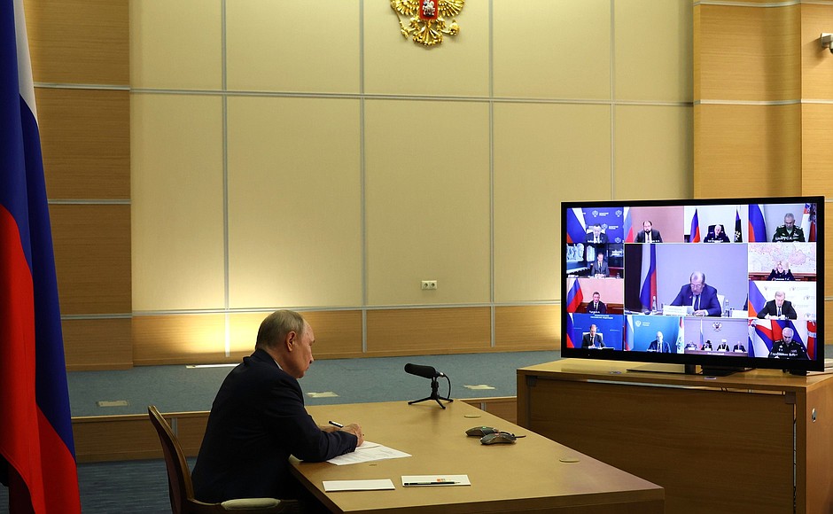 Videoconference meeting of the Russian Pobeda (Victory) Organising Committee.