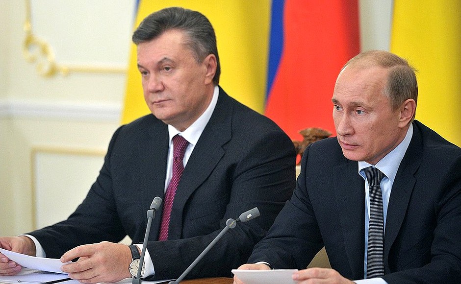 Заявления для прессы по итогам российско-украинских переговоров. С Президентом Украины Виктором Януковичем.