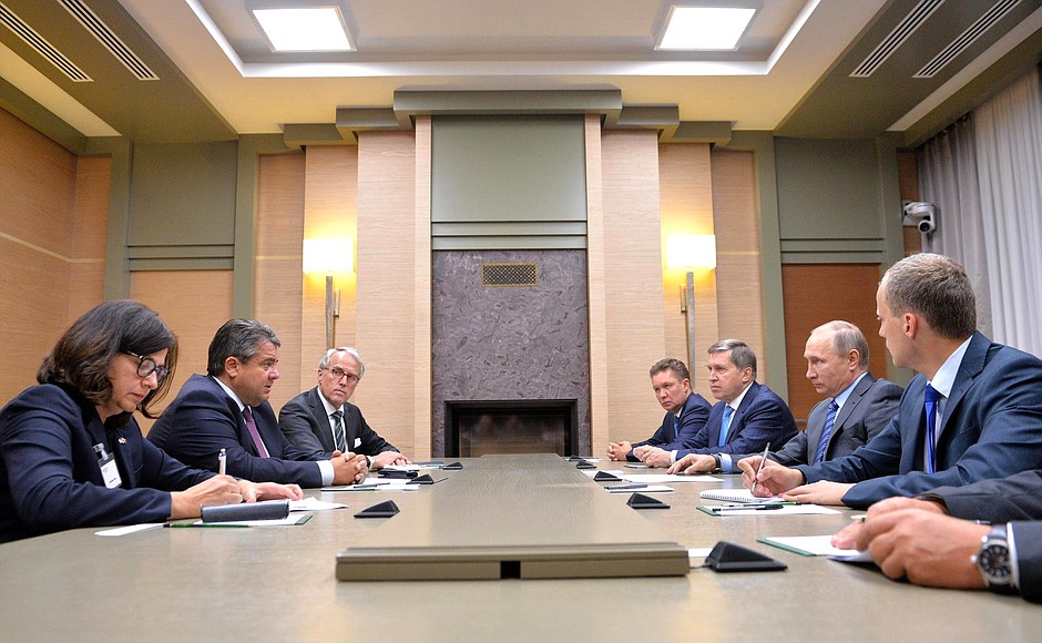 Meeting with German Vice Chancellor and Economy and Energy Minister Sigmar Gabriel.
