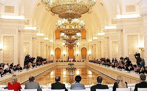 At the First Plenary Session of the Public Council of the Russian Federation.