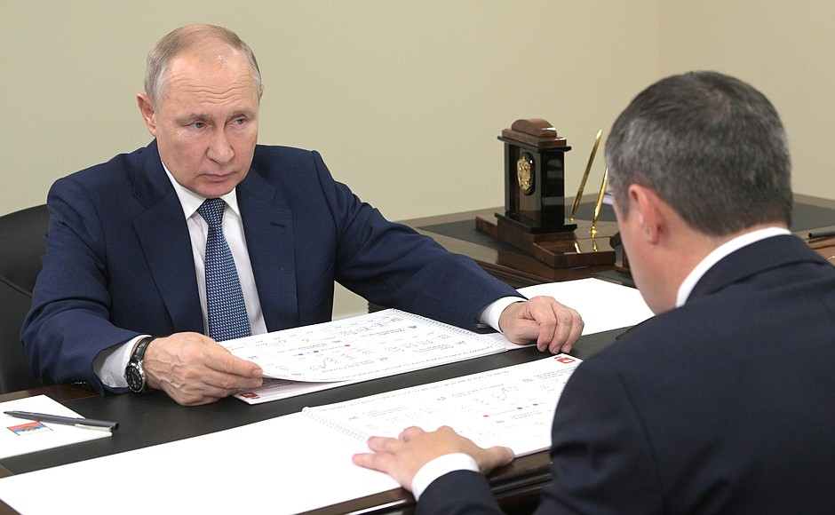 At a meeting with Perm Territory Governor Dmitry Makhonin.