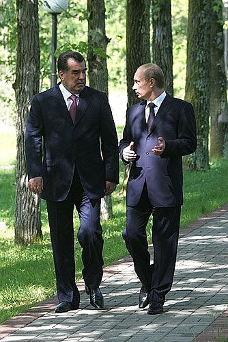With President of Tajikistan Emomali Rakhmonov.