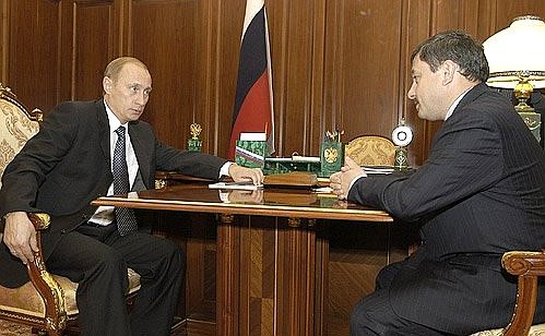 Meeting with Governor of the Novgorod Region Mikhail Prusak.