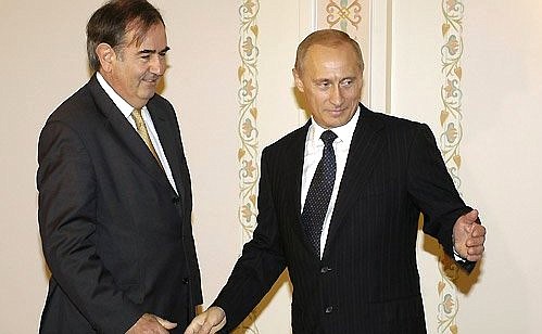 President Putin meeting with Alvaro Gil-Robles, the Council of Europe\'s High Commissioner on Human Rights.