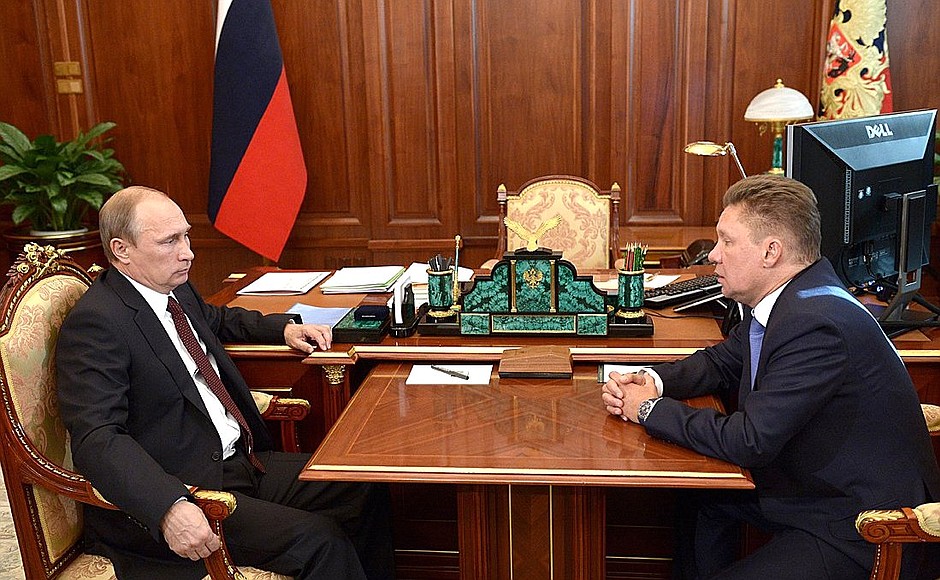 С председателем правления ОАО «Газпром» Алексеем Миллером.