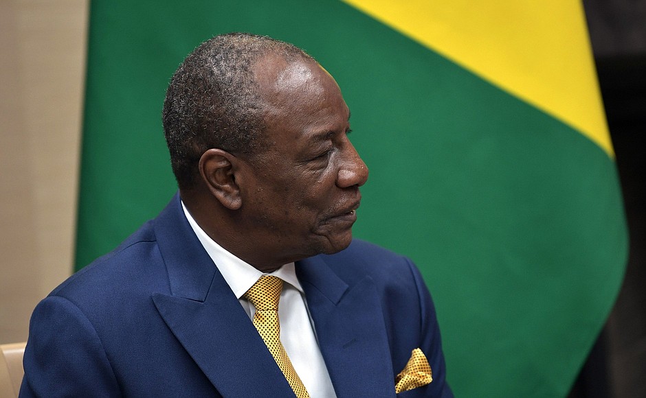 President of the Republic of Guinea and Chairperson of the African Union Alpha Conde.