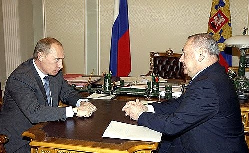 С президентом Северной Осетии Александром Дзасоховым.