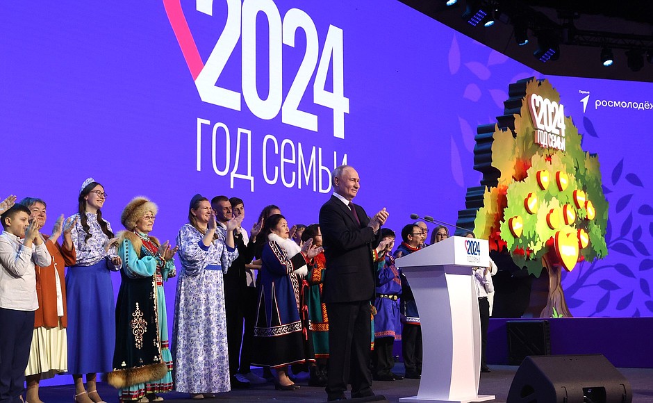 At the ceremony to launch the Year of the Family in Russia.