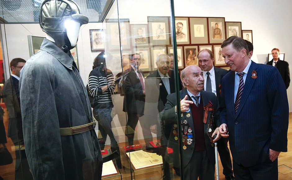 Chief of Staff of the Presidential Executive Office Sergei Ivanov took part in the opening of the Pobeda [Victory] exhibition at the State Historical Museum.