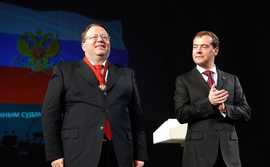 President of the Higher Arbitration Court Anton Ivanov received the Order for Services to the Fatherland, III degree.