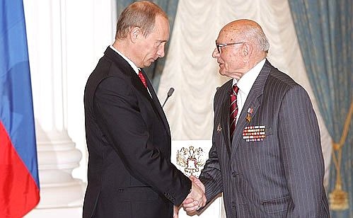 Ceremony for presenting state awards. Aleksei Botian received a Star of the Hero of Russia.