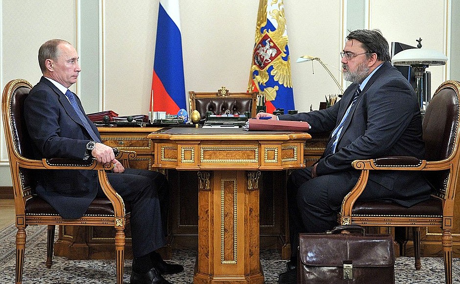 With Head of the Federal Anti-Monopoly Service Igor Artemyev.