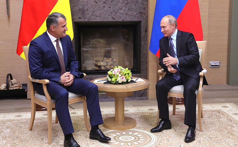 Russian-South Ossetian talks. With President of South Ossetia Anatoly Bibilov.