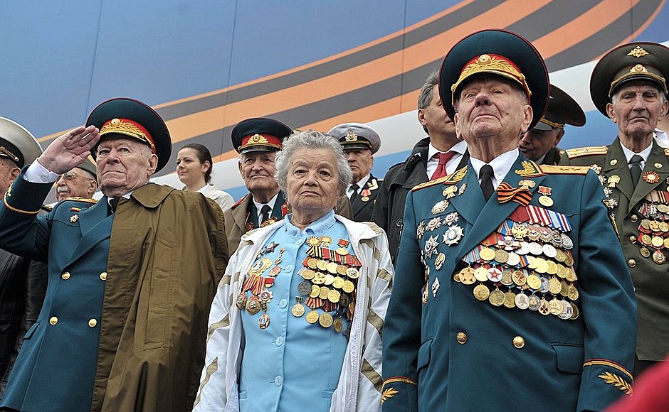 At the military parade on Red Square to celebrate the 67th anniversary of Victory in the Great Patriotic War.