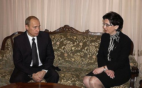 Встреча с исполняющей обязанности Президента Грузии Нино Бурджанадзе.