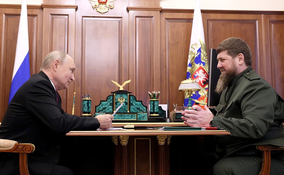 С главой Чечни Рамзаном Кадыровым.