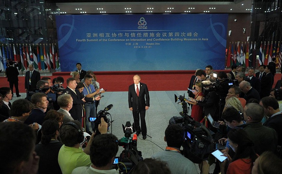 Vladimir Putin answered journalists’ questions following an official visit to China.