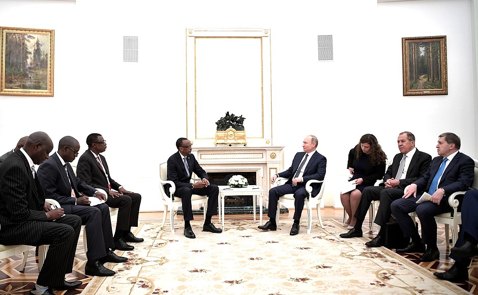 Meeting with President of Rwanda Paul Kagame.