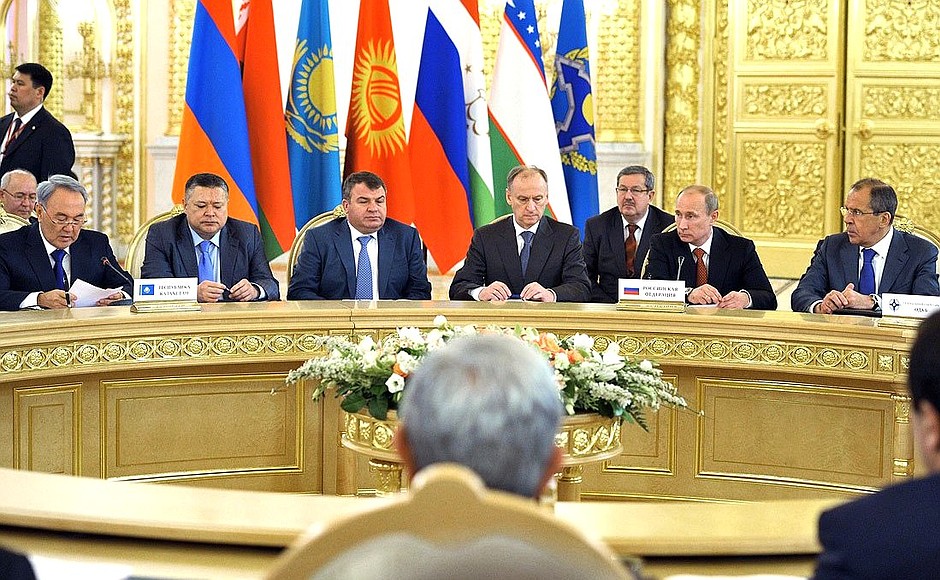На заседании Совета коллективной безопасности ОДКБ в расширенном составе.