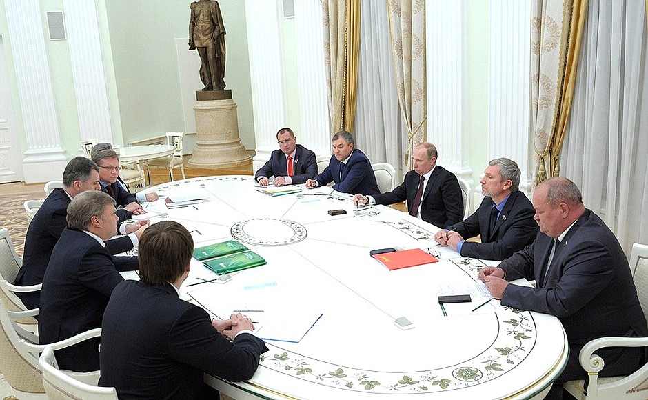 Meeting with leaders of non-parliamentary parties.