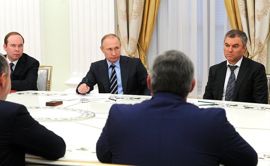 Meeting with elected governors of the Russian Federation constituent entities.