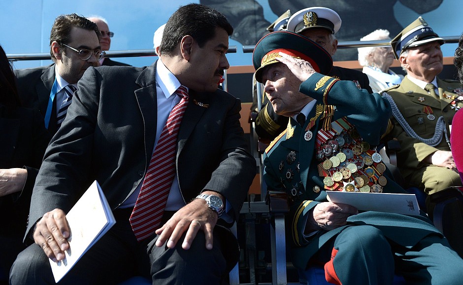 President of the Bolivarian Republic of Venezuela Nicolas Maduro at the military parade to mark the 70th anniversary of Victory in the 1941–1945 Great Patriotic War.