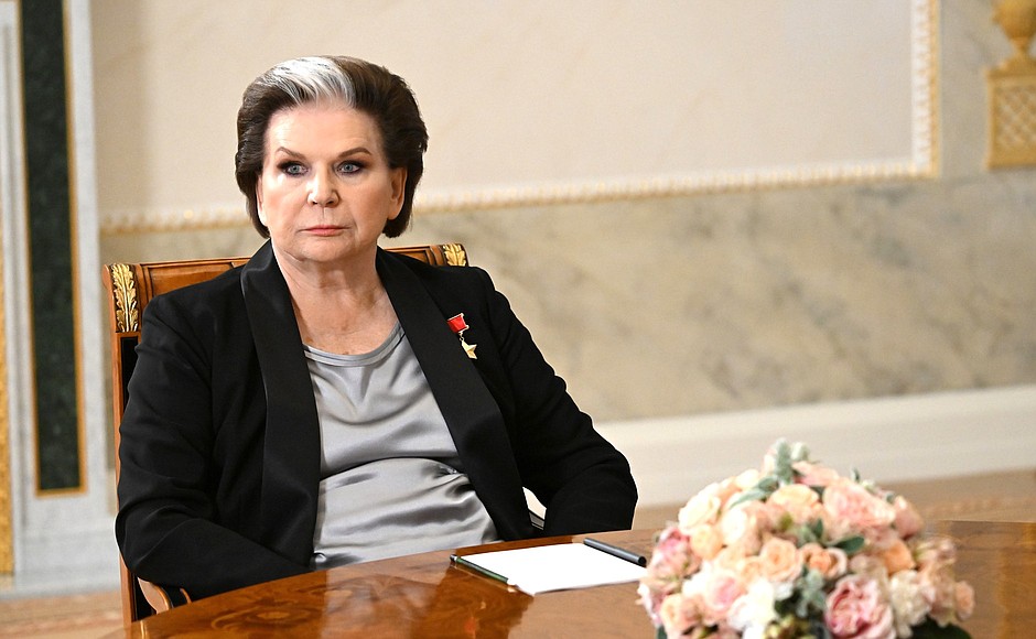 Pilot-Cosmonaut, Hero of the Soviet Union and member of the State Duma Valentina Tereshkova.