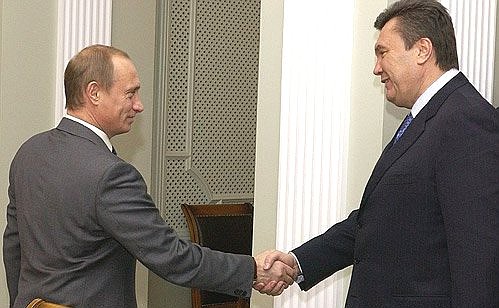 Meeting with Ukrainian Prime Minister Viktor Yanukovych.