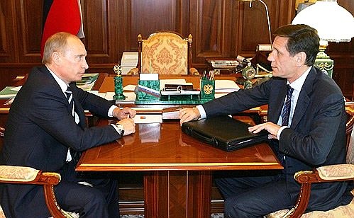 Working meeting with Deputy Prime Minister Aleksandr Zhukov.