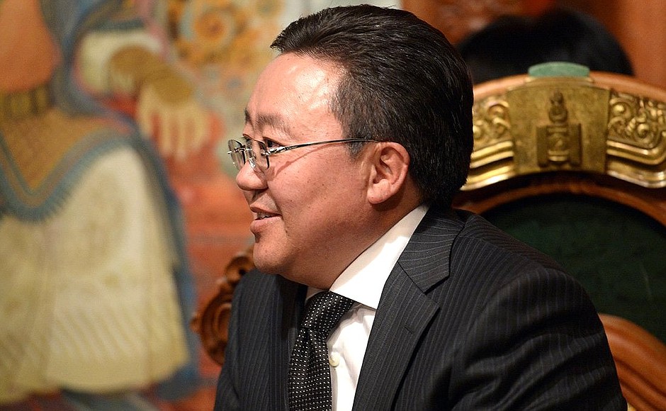 Президент Монголии Цахиагийн Элбэгдорж.