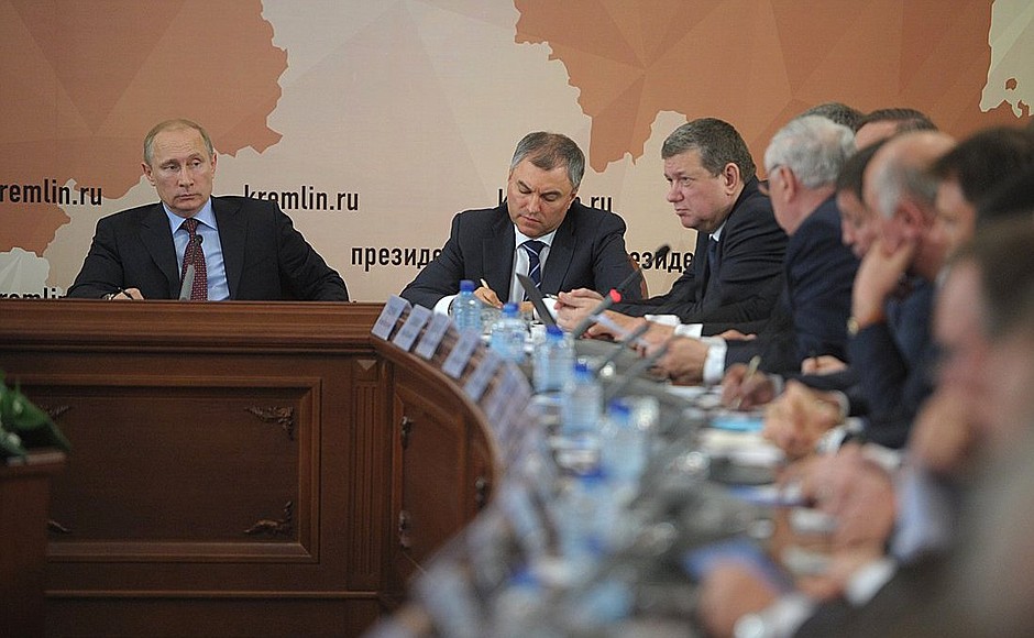 At a meeting of the Presidential Council for Local Government Development.