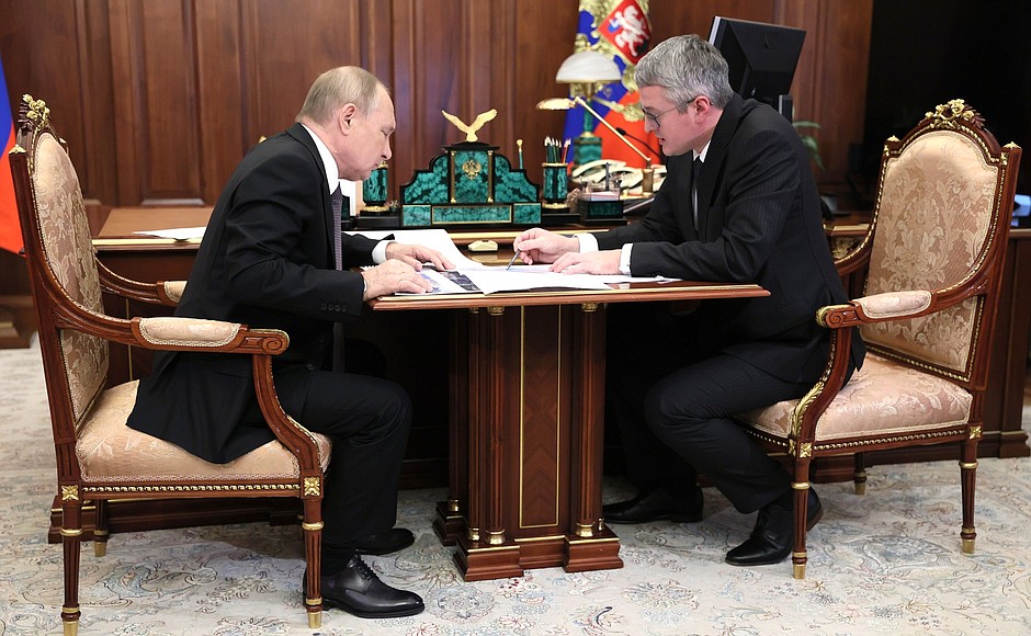 Meeting with Governor of Kamchatka Territory Vladimir Solodov.