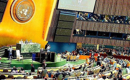 На 58-й сессии Генеральной Ассамблеи Организации Объединенных Наций.