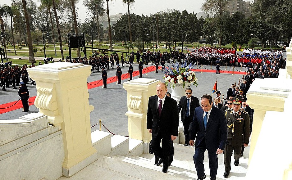 Official welcome ceremony. With President of the Arab Republic of Egypt Abdel Fattah el-Sisi.