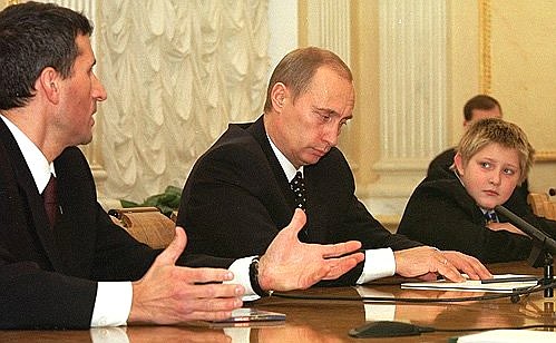 President Putin meeting with the actors and creative team of Nord-Ost musical.