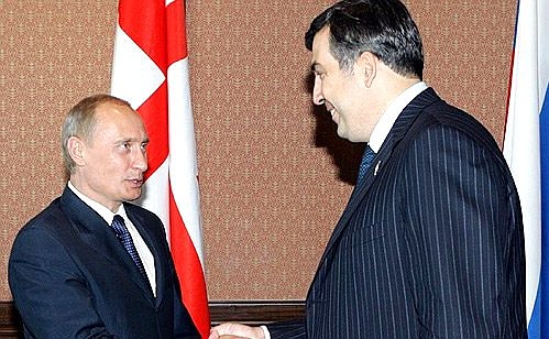 Meeting with Georgian President Mikhail Saakashvili.