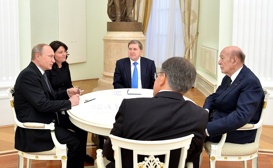 Встреча с бывшим президентом Франции Валери Жискар д'Эстеном.